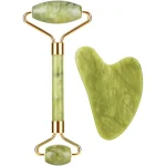 أداة تدليك الوجه حجر اليشم الطبيعي – Gua Sha لتجديد ونضارة البشرة