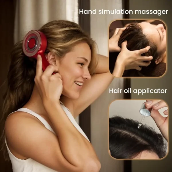 ⁦جهاز تدليك فروة الرأس وتوزيع الزيت – مشط استرخاء وتحفيز لنمو شعر صحي⁩ - الصورة ⁦3⁩