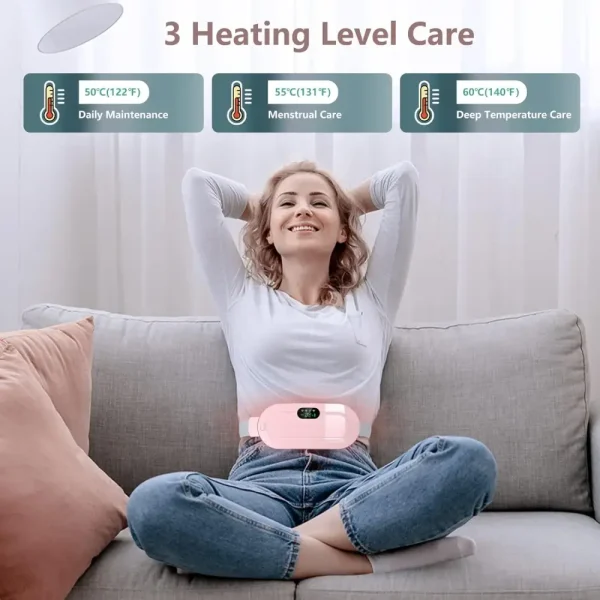 ⁦حزام تدفئة وتدليك لتخفيف آلام الدورة الشهرية – مسكن فوري ومحمول USB⁩ - الصورة ⁦4⁩