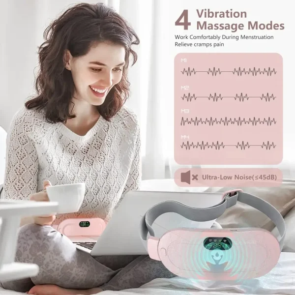 ⁦حزام تدفئة وتدليك لتخفيف آلام الدورة الشهرية – مسكن فوري ومحمول USB⁩ - الصورة ⁦5⁩
