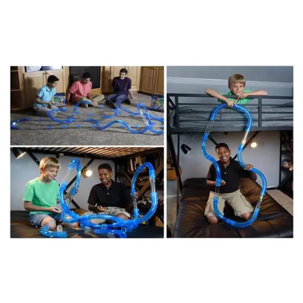 ⁦لعبة سباق سيارات داخل الأنابيب مع ريموت – تصميم مبتكر ومضيء للأطفال 5+⁩ - الصورة ⁦3⁩